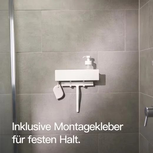 DESIGNFABRIK HAMBURG Duschablage ohne Bohren Duschregal Badregal