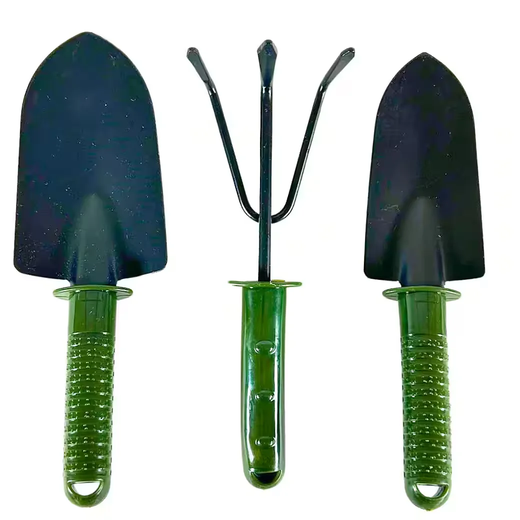 RACEL Gartenpflege Set 3-tlg Edelstahl rostfrei Schaufel Kralle Rechen
