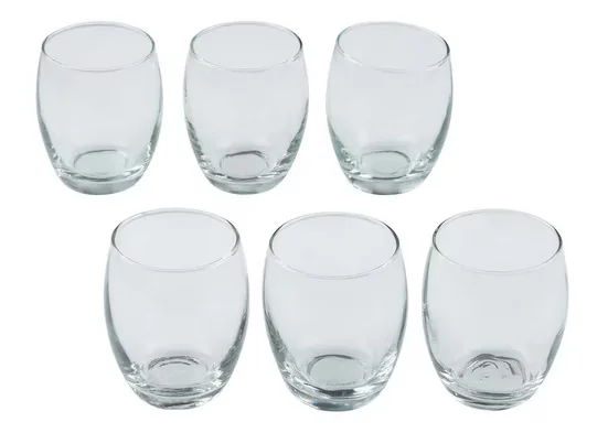 BUBBLE-STORE Trinkgläser Set 6 Stück mit verstärktem Boden und Rand