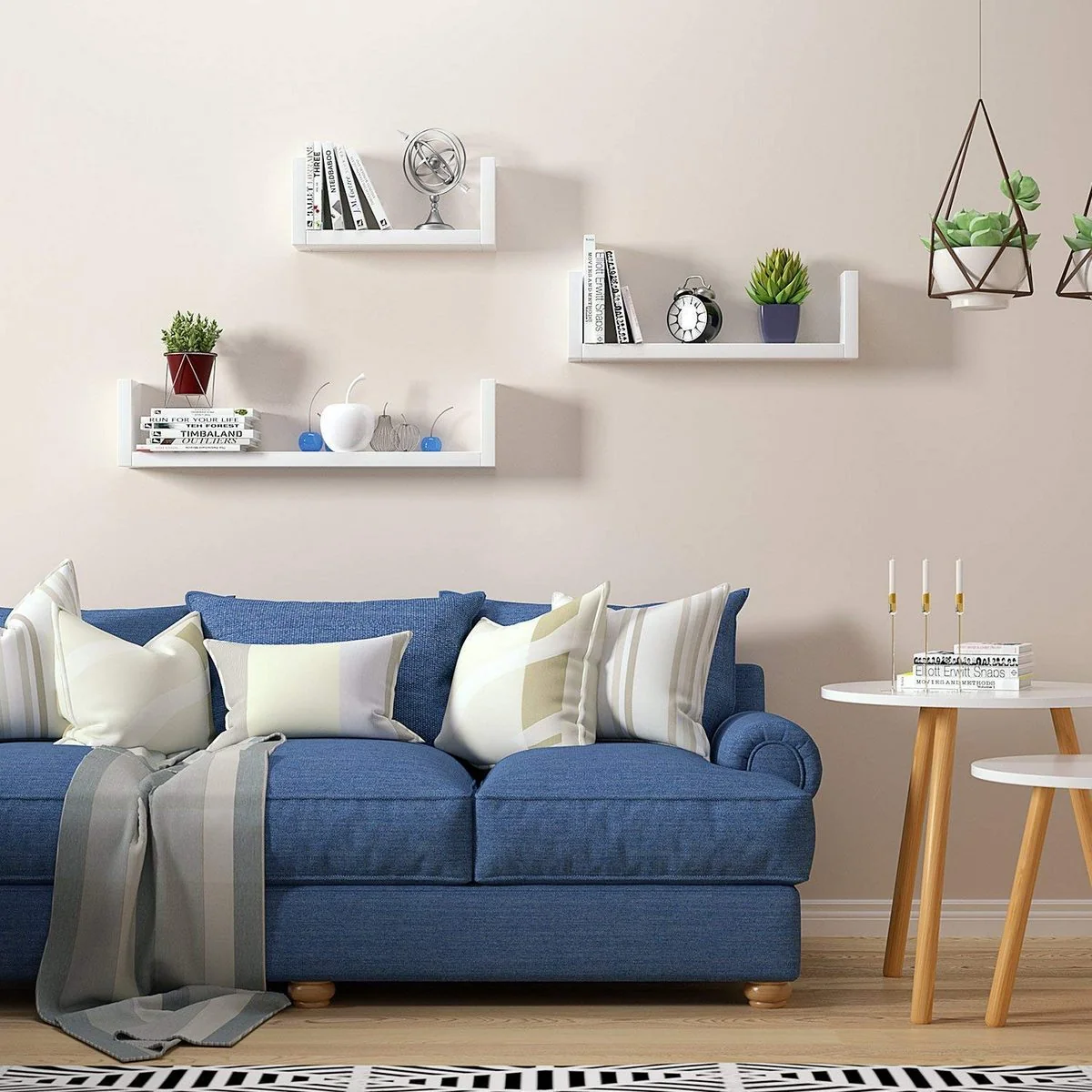 HOMFA Wandregal Hängeregal für Wohnzimmer Küche Bad