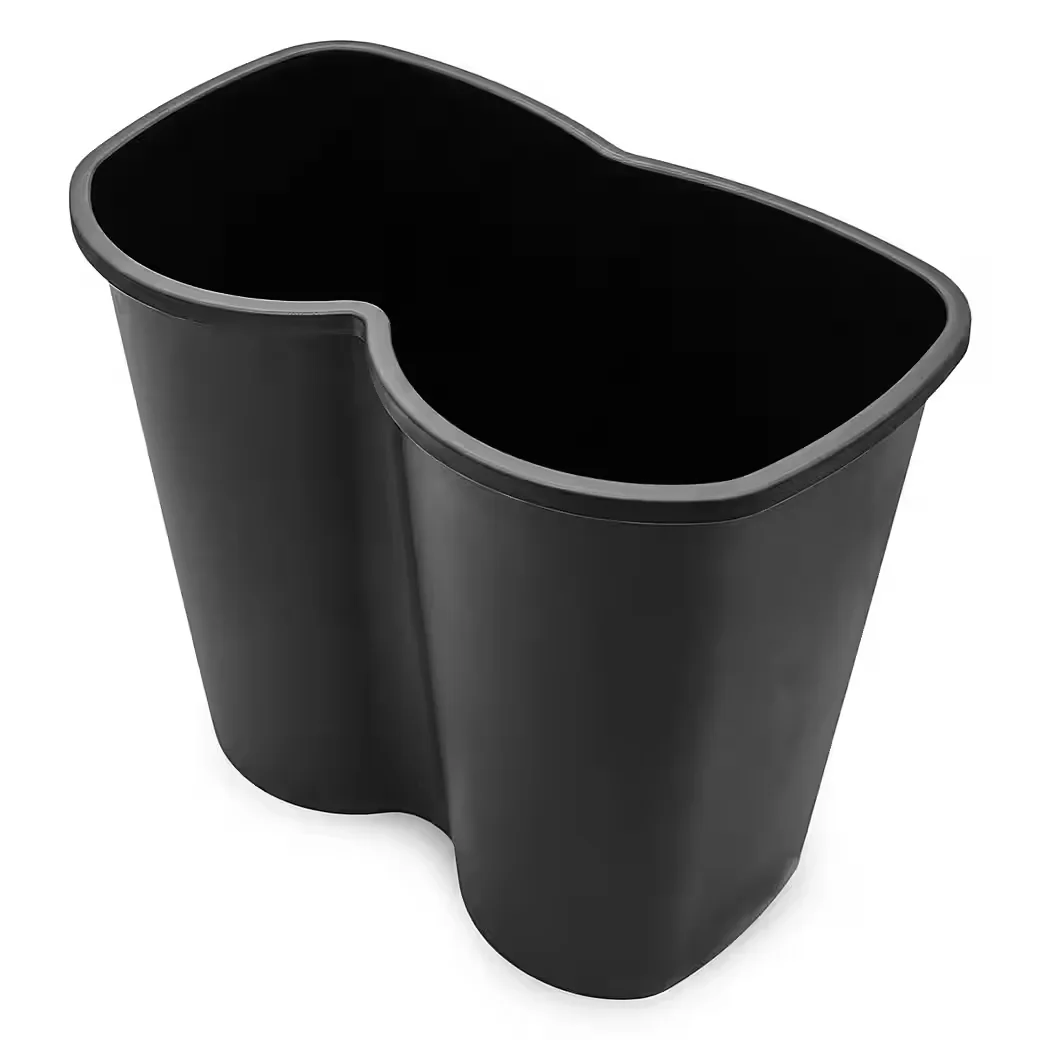 Spetebo Mülleimer Duo 40L schwarz mit Push-Deckel, recycelbar