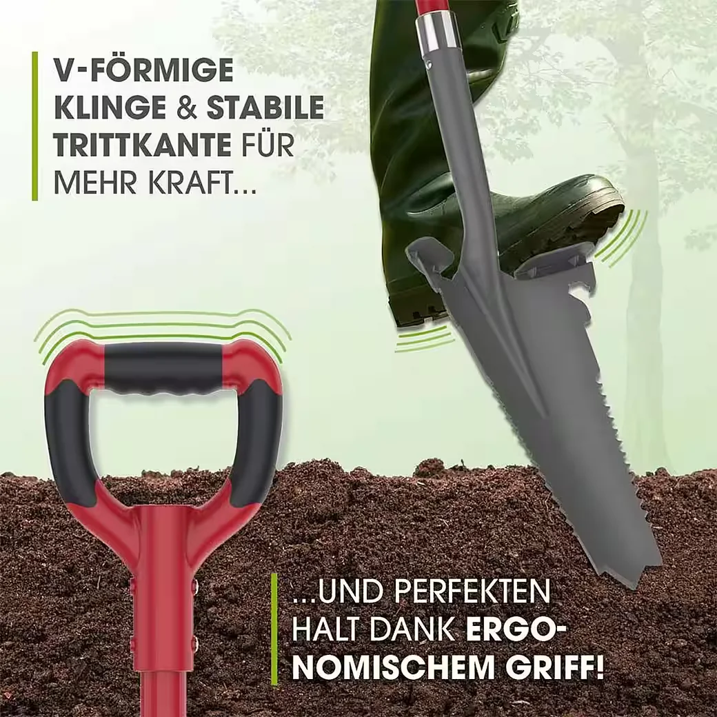 EASYMAXX Wurzelspaten Wurzelsäge Schaufel 114 cm Gartengerät