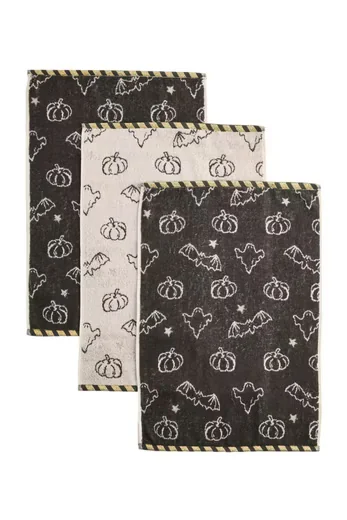 NEXT Geschirrtücher Frottee 3er-Set Halloween Küchentücher