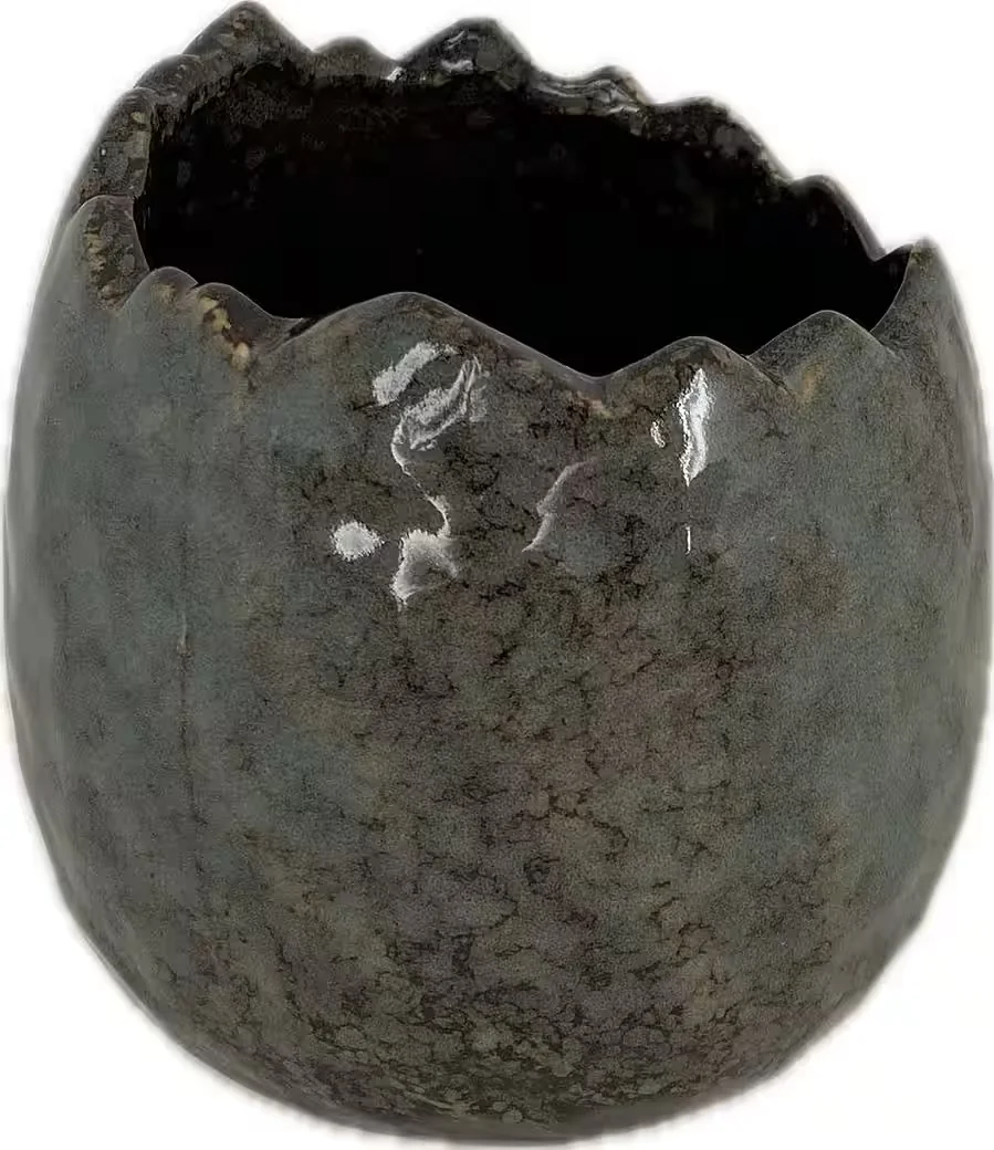 FINEHOMEGARDEN Keramik Eierschalen Blumentopf Pflanzgefäß 9,5 und 12 cm