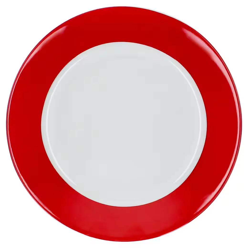 MamboCat Frühstücksteller Set 6 Stück Rot Kuchenteller Dessertteller
