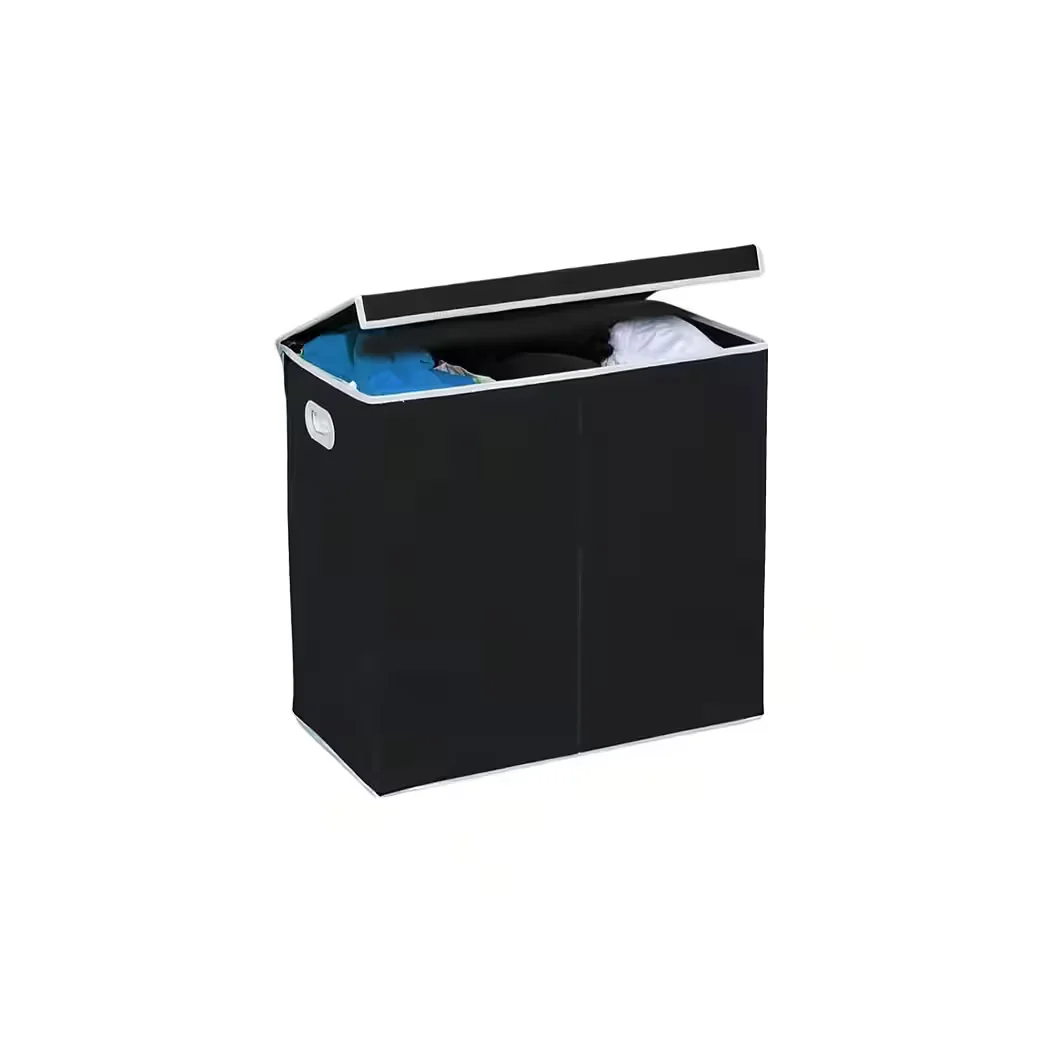 COFI 1453 Wäschesammler 156 L 3 Fächer Deckel Magnetverschluss