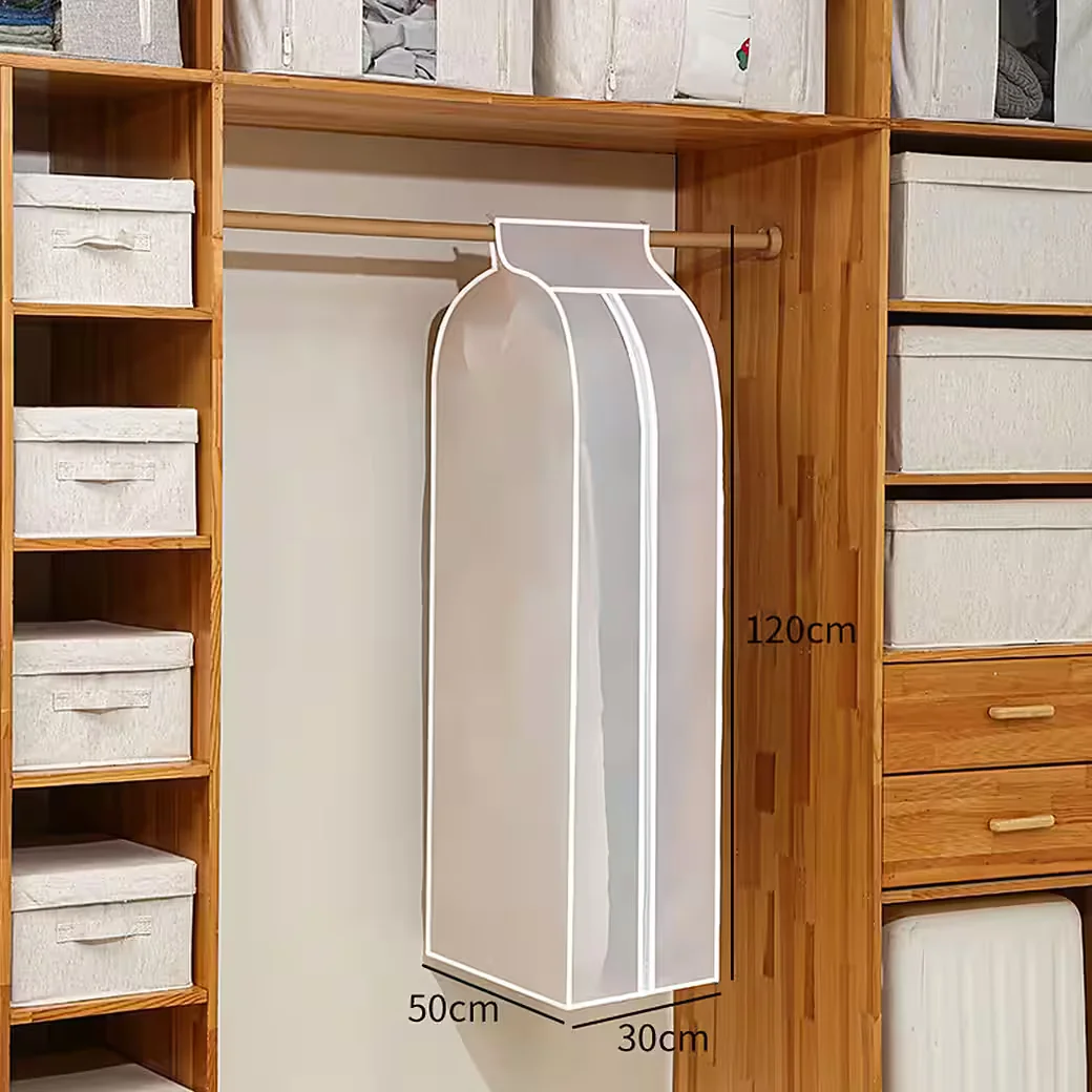 FELIXLEO Kleiderschutzhülle transparent 3D waschbar 50x30x120 cm