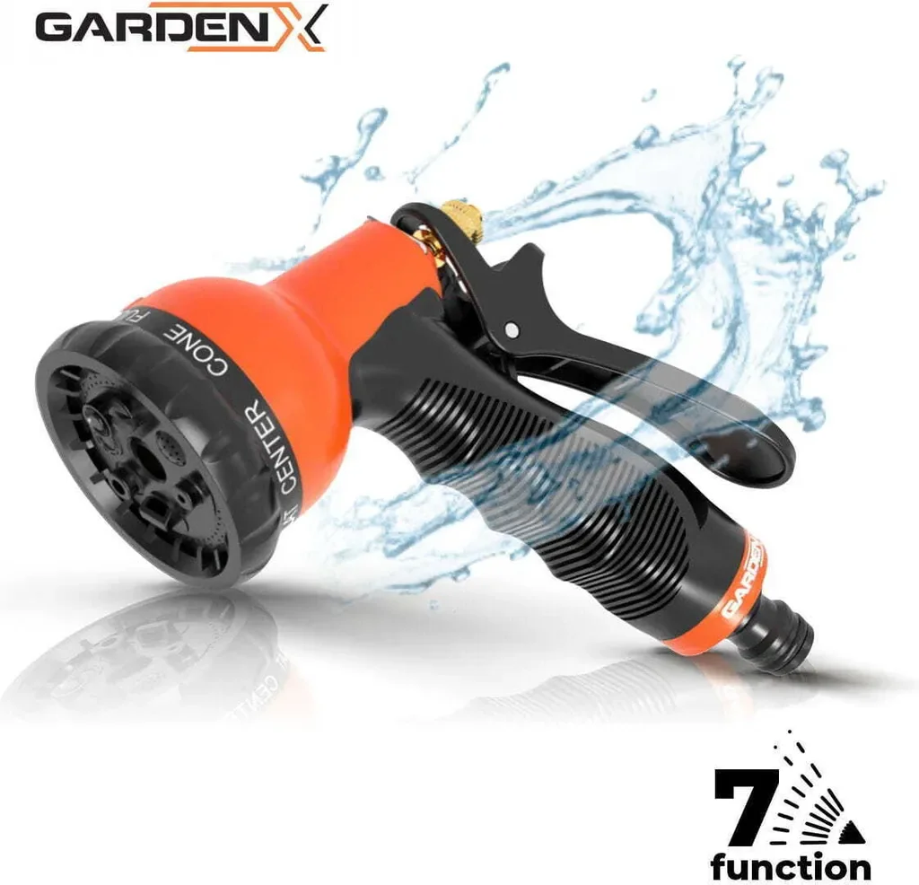 GardenX Bewässerungspistole 7 Funktionen Gartenregner Brause