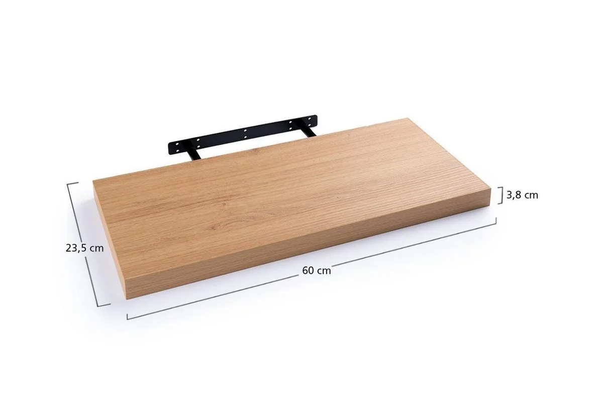 HOME4YOU Wandregal Wandboard mit Halterung 60 cm 2er Set