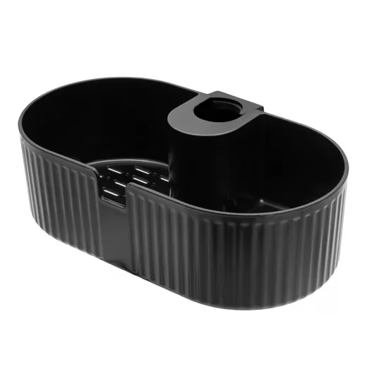 Spetebo Duschregal Duschablage ohne Bohren schwarz 24 x 13 cm
