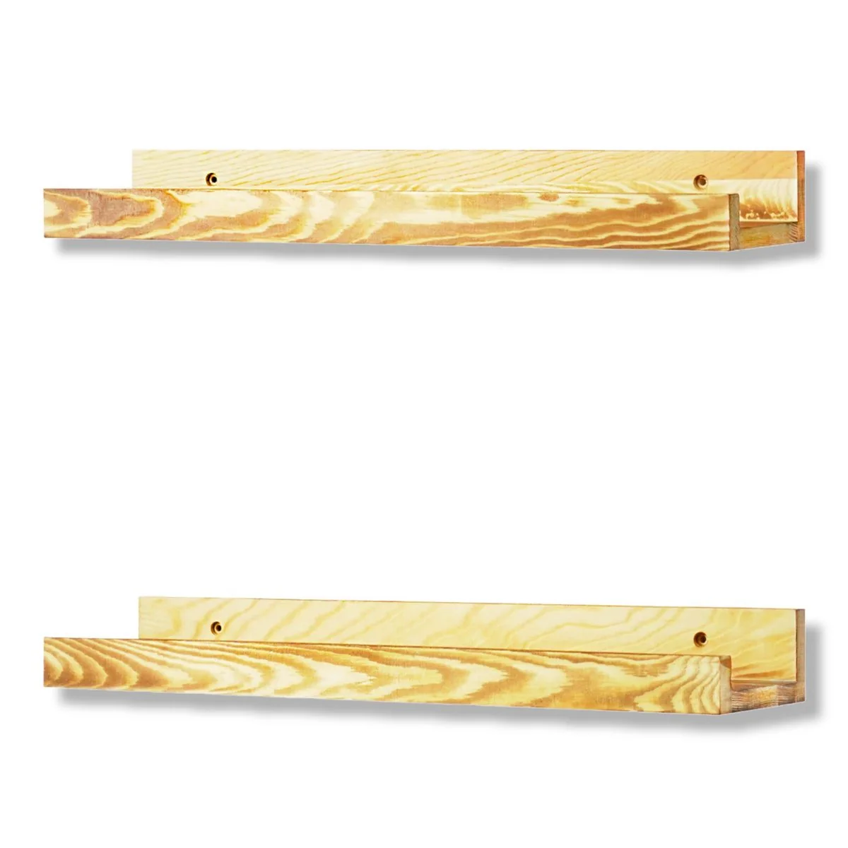 Coradoma Wandregal 2er Set aus Holz 43x10 cm für Bilder und Bücher