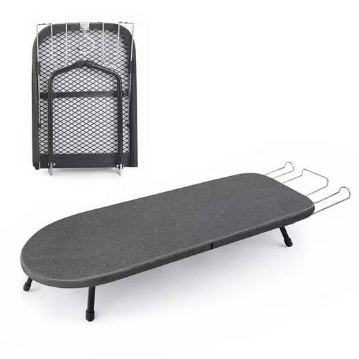 OSTWOLKE Mini Tischbügelbrett klappbar 81x30 cm mit Bügelablage