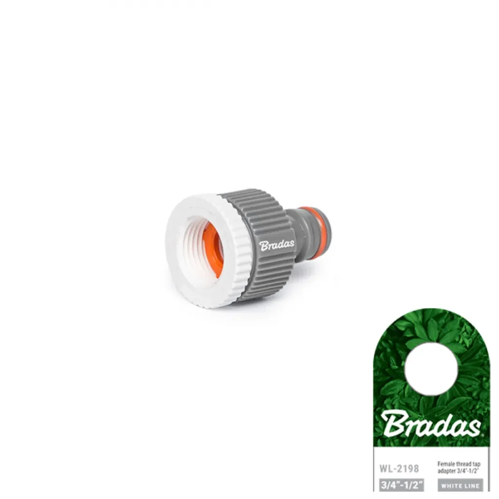 Bradas White Line Spritzdüse-Set 3/4 Zoll, 4-teilig, grau/weiß
