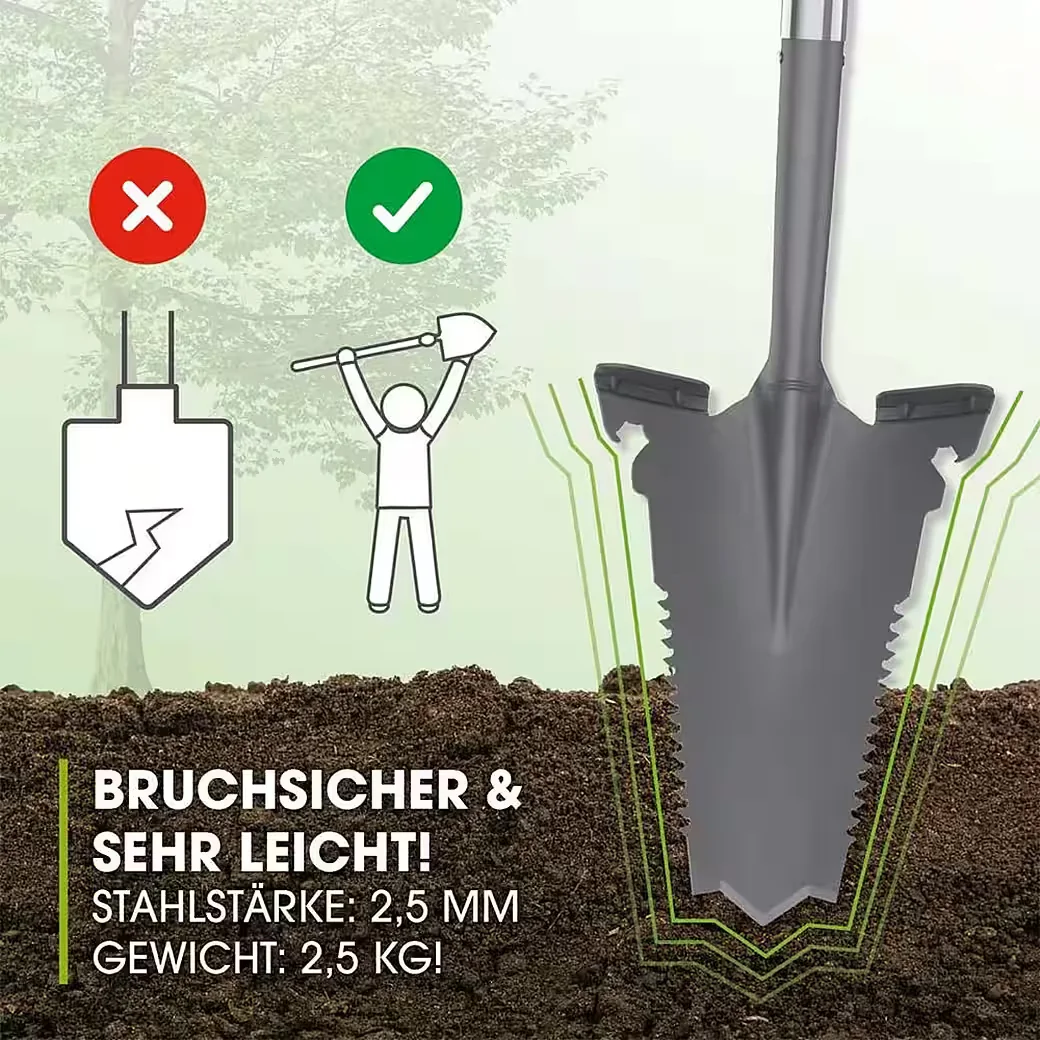 EASYMAXX Wurzelspaten Wurzelsäge Schaufel 114 cm Gartengerät