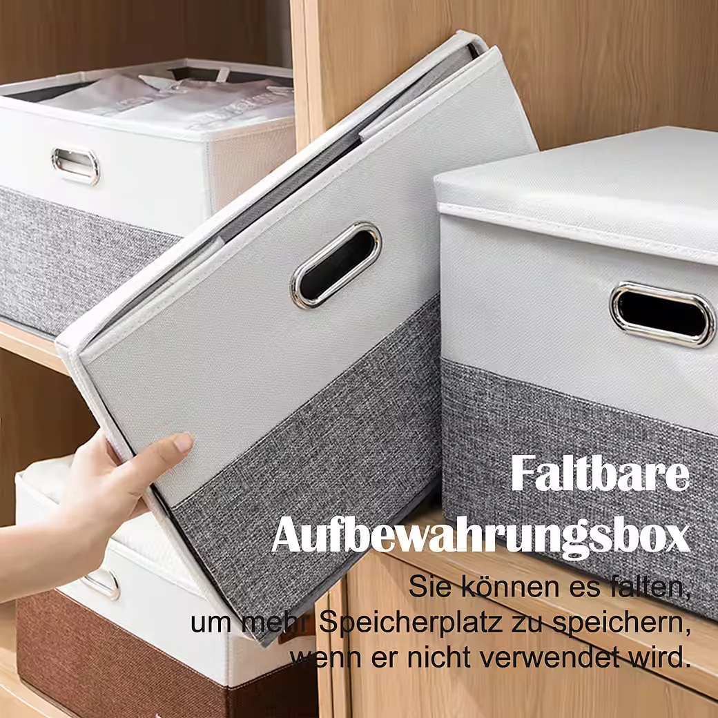 IBETTERTEC Aufbewahrungsbox 40L mit Deckel faltbar 43x30x30cm