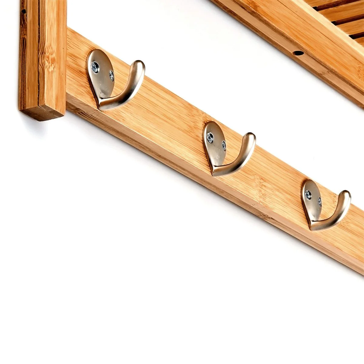 Relaxdays Wandgarderobe Wandregal mit Hakenleiste und Ablage für Flur