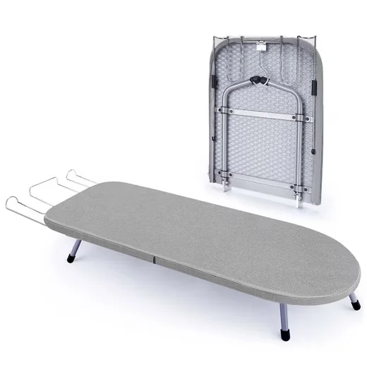 XERSEK Tischbügelbrett 81x31 cm klappbar aus Stahl Mini Bügeltisch
