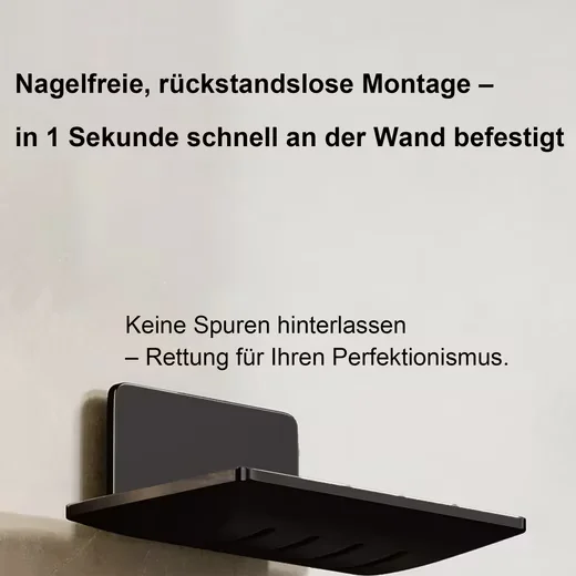 MUTIG Seifenablage Edelstahl selbstklebend, Seifenhalter ohne Bohren