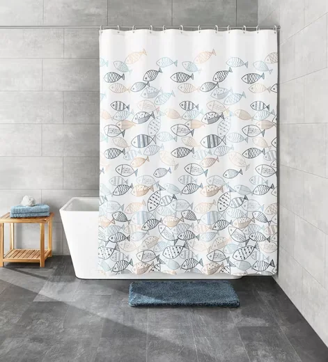 KLEINE WOLKE Duschvorhang Sardinas Fischmotiv