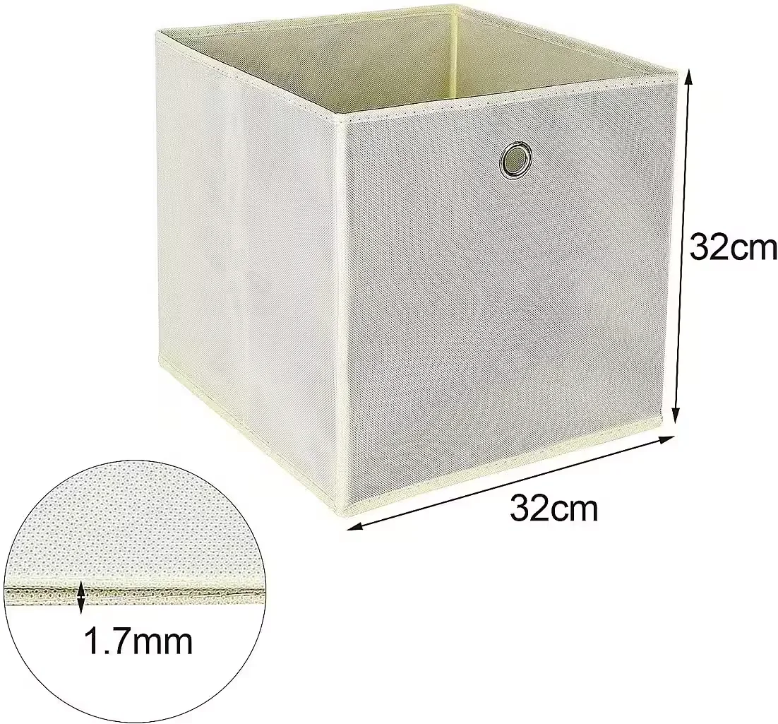 YOUYIJIA Aufbewahrungsboxen 4er Set faltbar Stoff Organizer