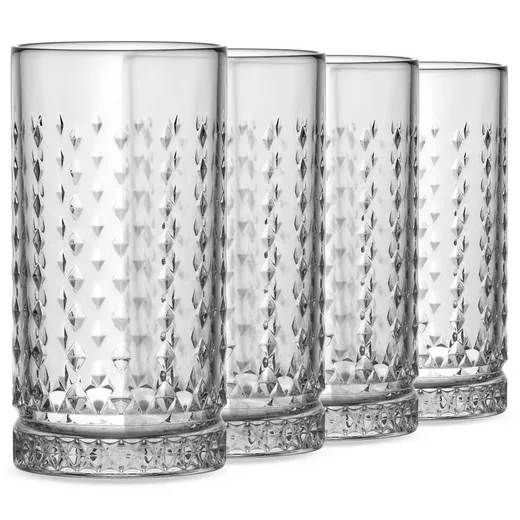 GENTOR Kristallgläser 4er Set Longdrinkgläser Wasser Saft