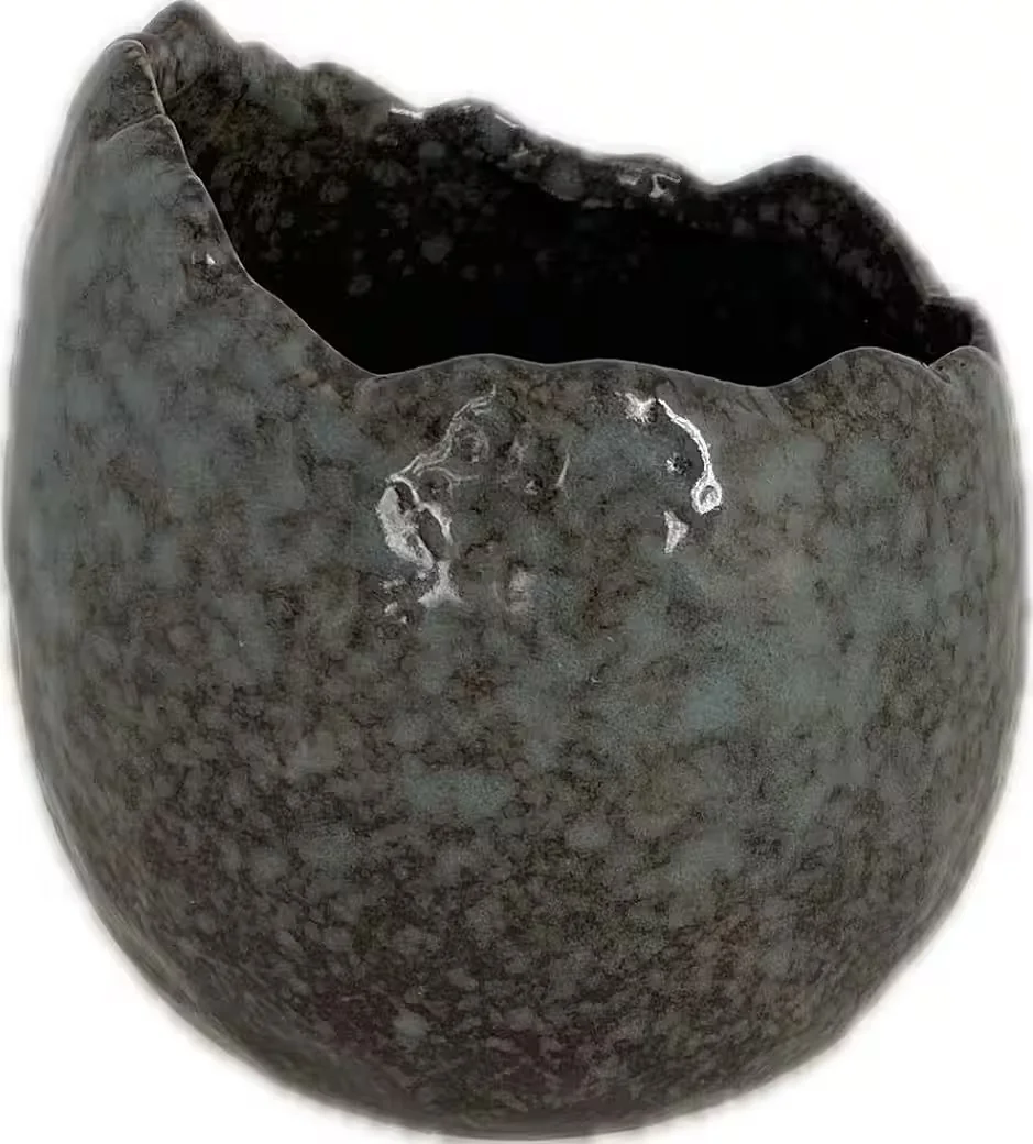 FINEHOMEGARDEN Keramik Eierschalen Blumentopf Pflanzgefäß 9,5 und 12 cm