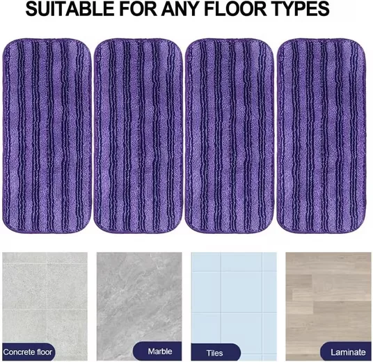 FELIXLEO Mikrofaser Ersatzpads 6er Set für Swiffer WetJet waschbar