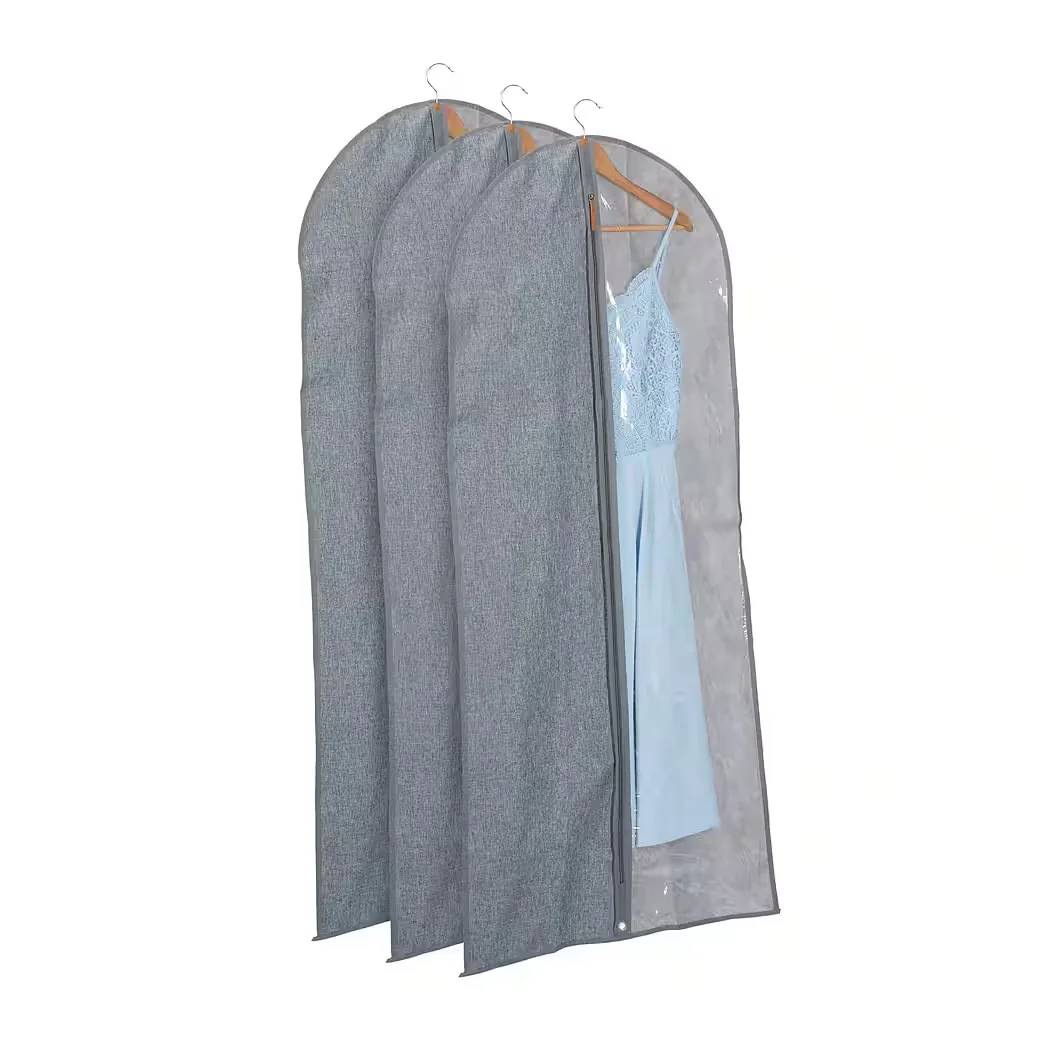 Relaxdays Kleidersack 3er Set 135 x 58 cm Staubschutz für Anzüge