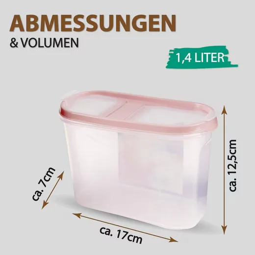 Bestlivings Vorratsdose Müslispender 1,4 bis 4,5 L
