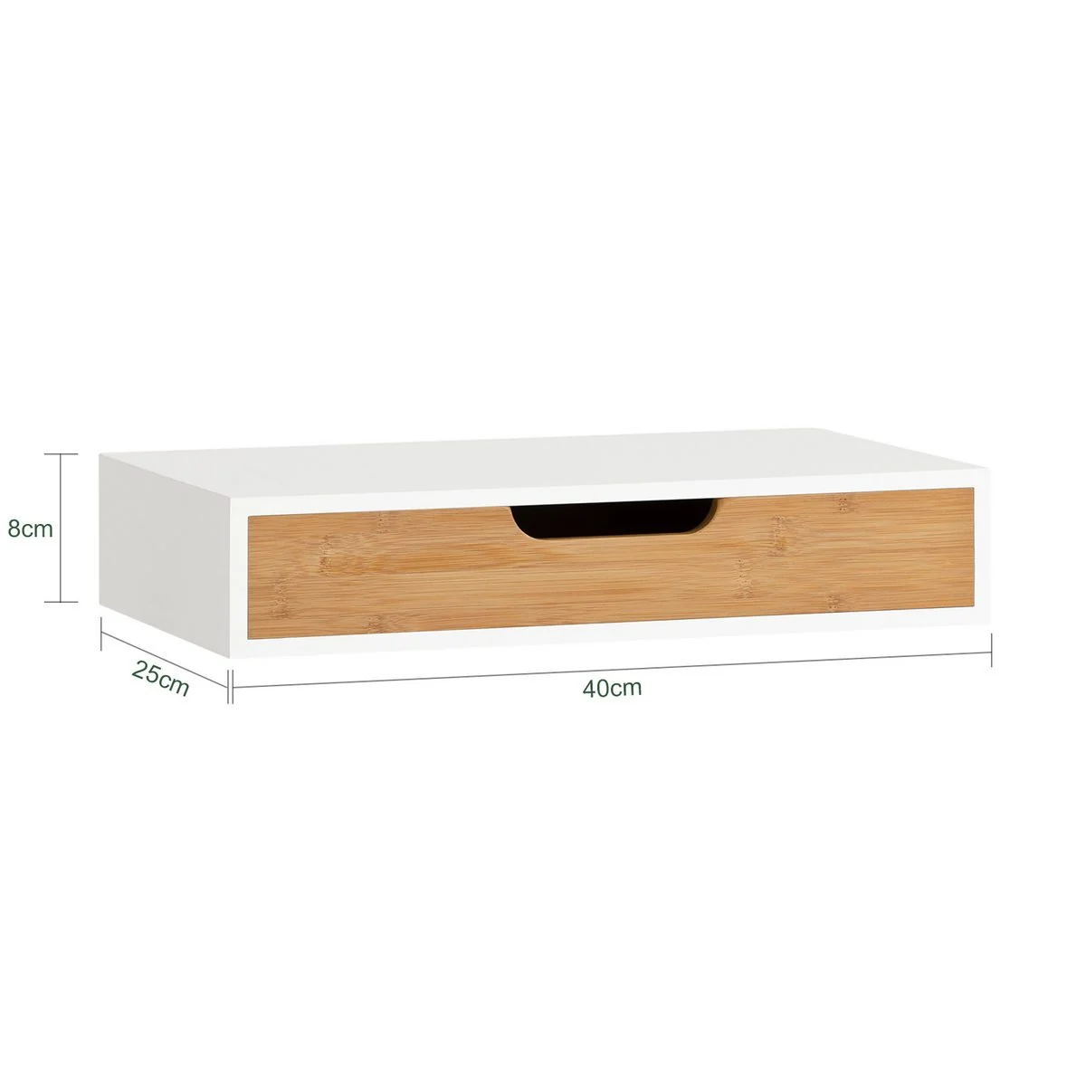 SOBUY Schweberegal 2er Set Wandboard Nachttisch mit Schublade