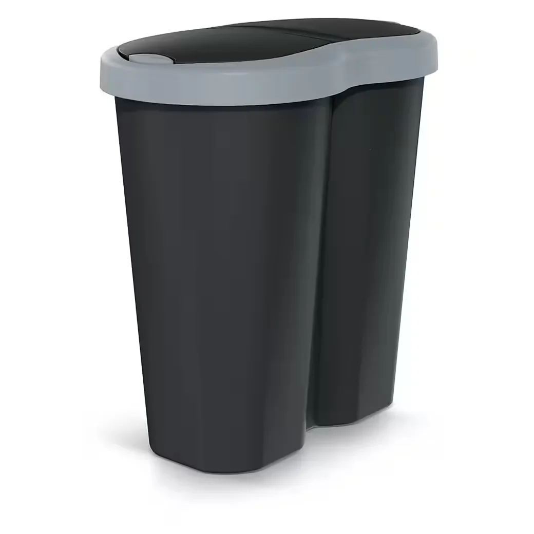 KEDEN Compacta R Duo Mülleimer mit zwei Deckeln, ein Fach