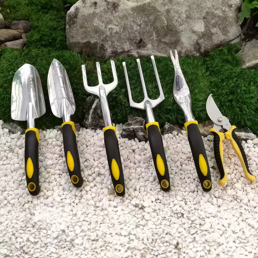BEAST Gartenpflege Set 6 teilig Schaufel Kelle Kultivator Harke
