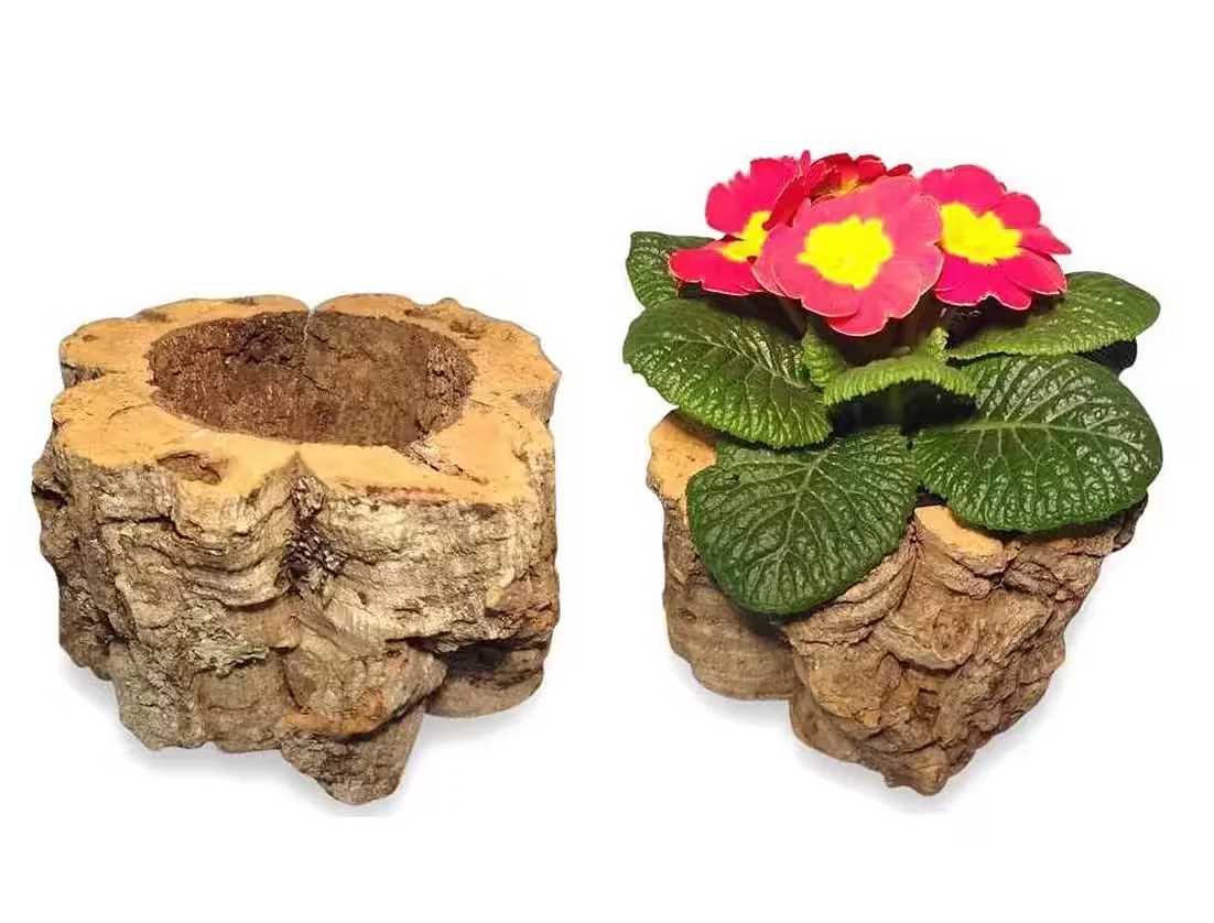 KORK-DEKO.DE Kork Blumentopf Blumenübertopf L ca 15 cm