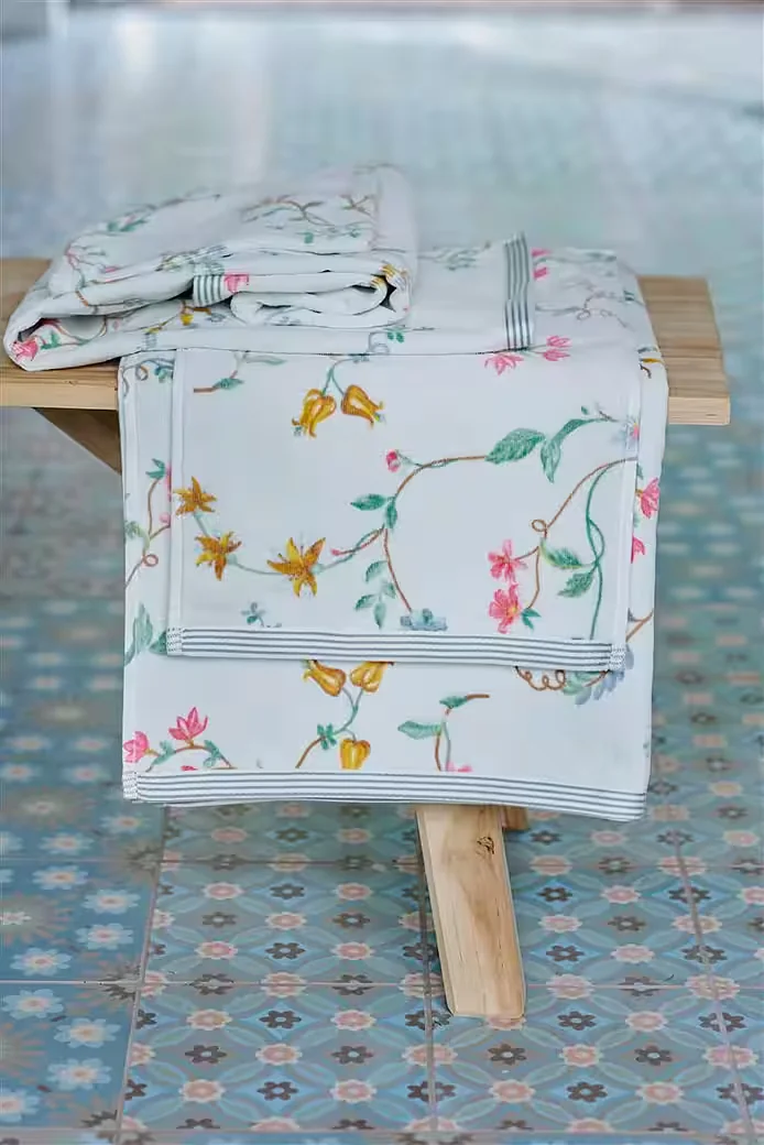 PIP STUDIO Les Fleurs Gästehandtuch weiß 30x50 cm 1 Stück