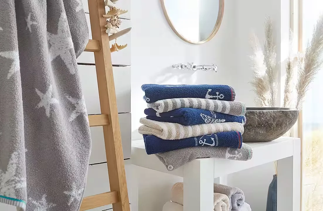 DYCKHOFF Handtuch Maritim Starfish Seestern Motiv
