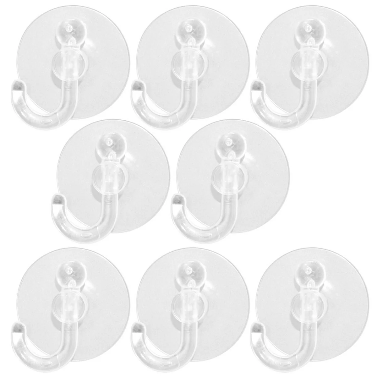 STORAGE SOLUTIONS Saugnapfhaken 8er Set transparent ohne Bohren