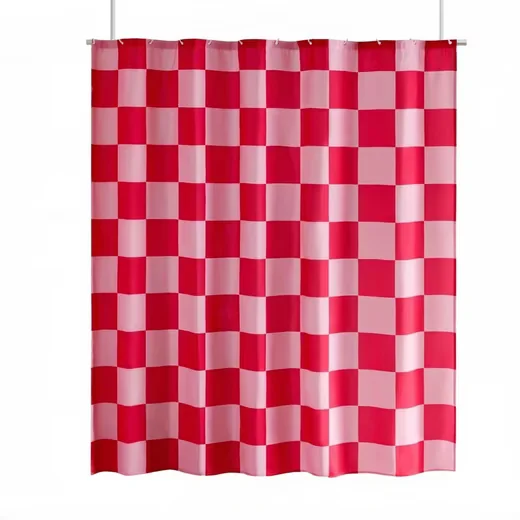 AGGER Duschvorhang 180x180 cm Kariert Badevorhang für Dusche