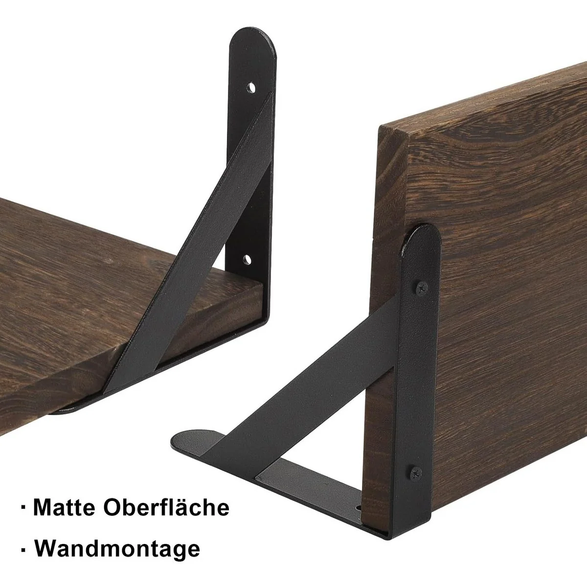 OKWISH Wandregal 4er Set aus Holz Schweberegal Bücherregal Hängeregal