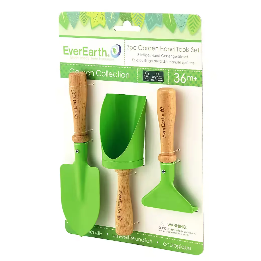 EVEREARTH Hand-Gartengeräte Set 3-teilig - Lernspielzeug für Kinder