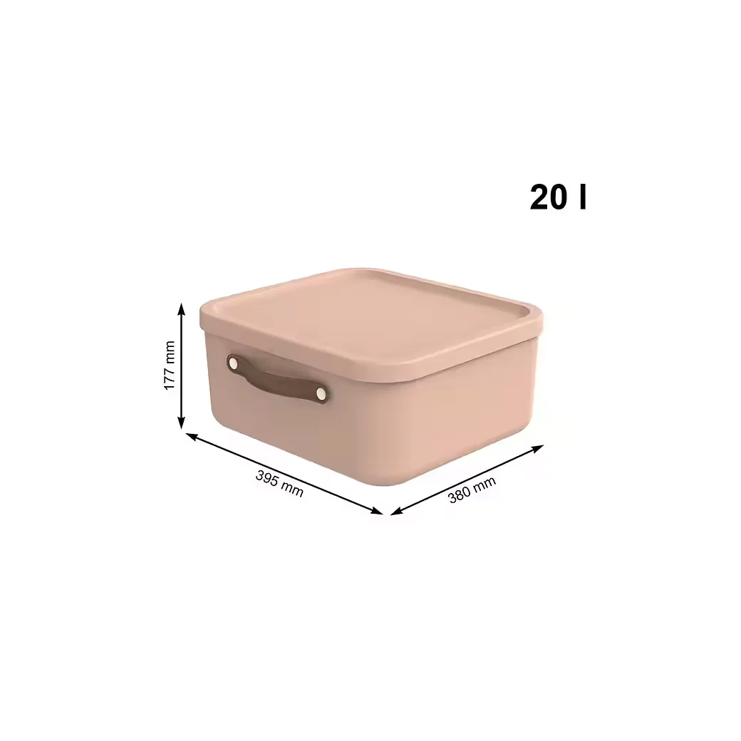 ROTHO Maloja Aufbewahrungsbox 20 l 2er-Set Kiste mit Deckel