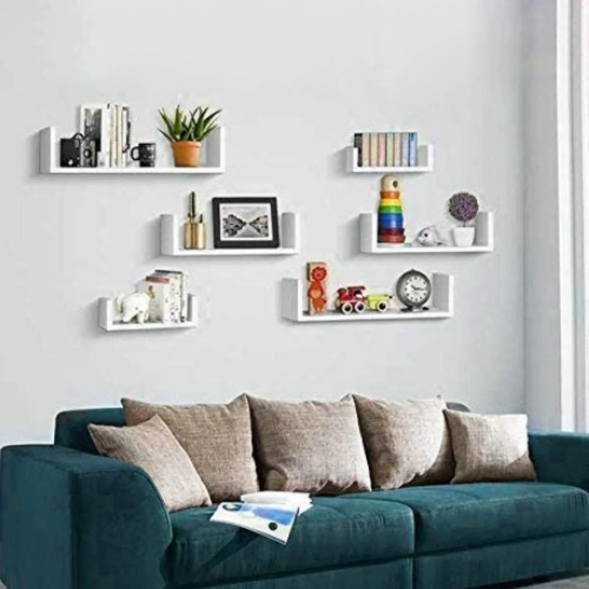 HOMFA Wandregal Hängeregal für Wohnzimmer Küche Bad
