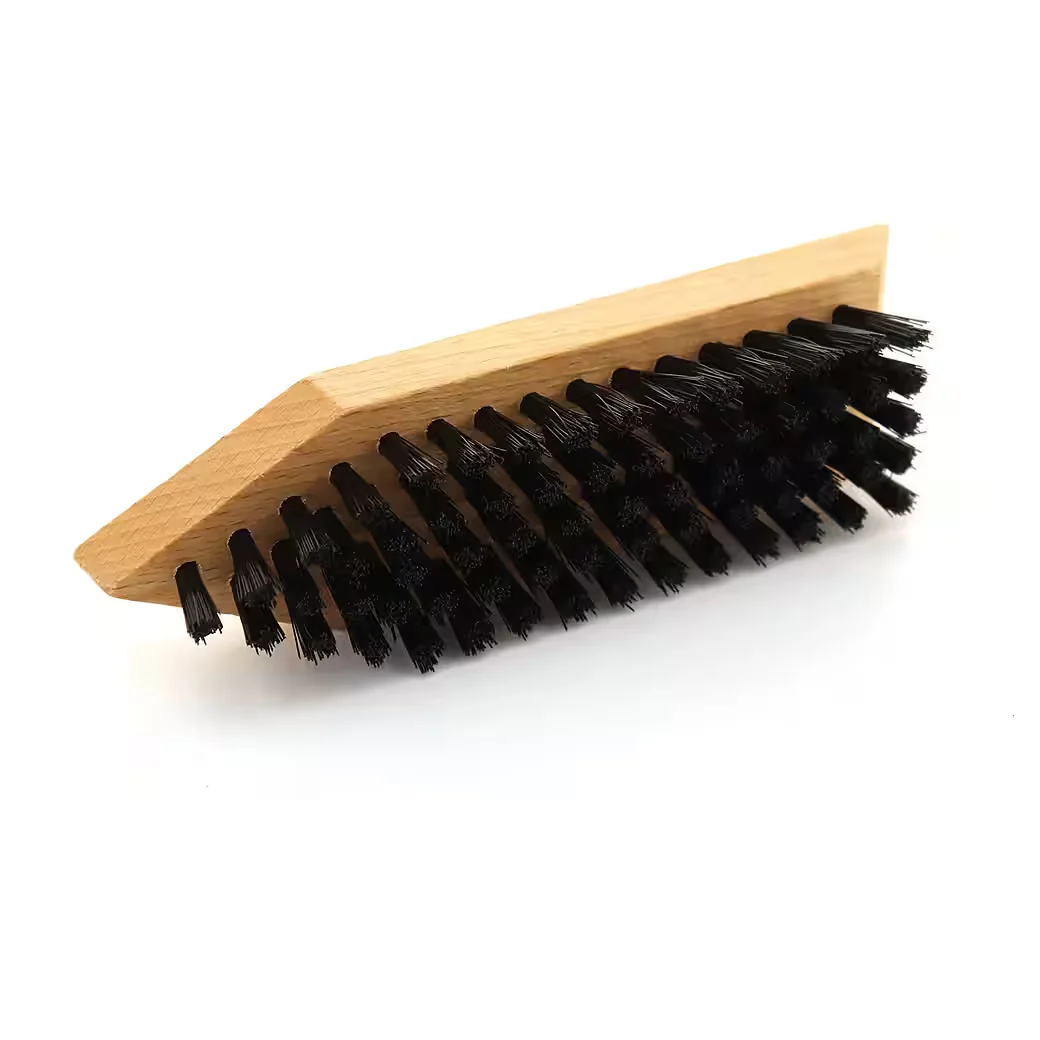 TELMO Reinigungsbürste Holz 16,3 cm schwarz Synthetikborsten lackiert