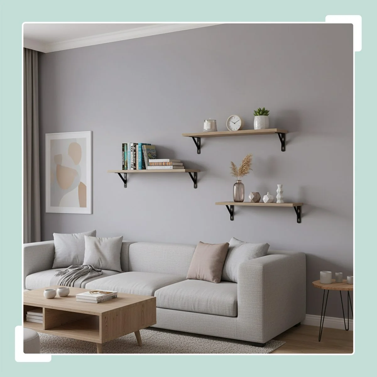 Relaxdays Wandregal Set 3 teilig 3 Größen