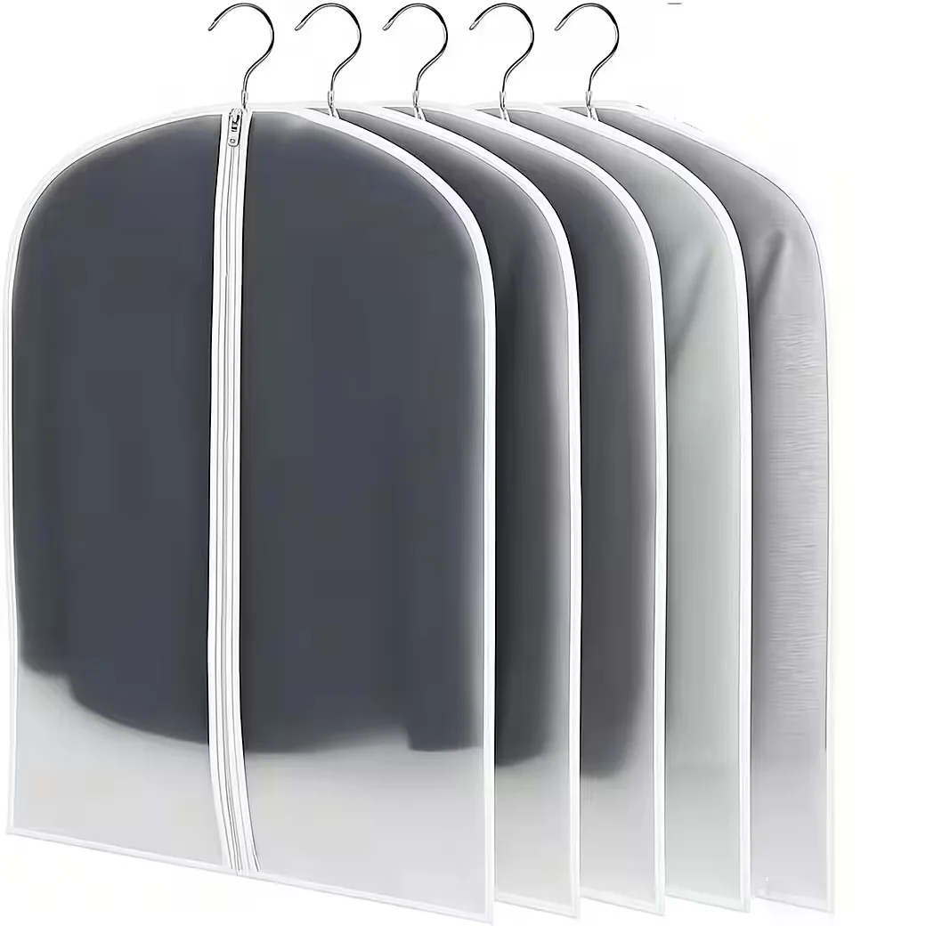 WOHNTRAUM24 Kleidersack 5er Set 60x100 Staubschutz Reißverschluss