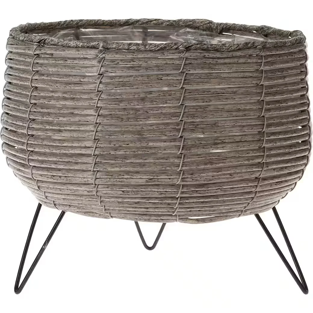 HOME & STYLING COLLECTION Blumentopf in Korboptik Durchmesser 25,5 cm