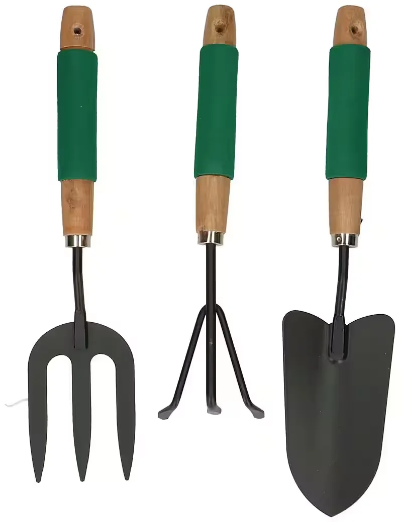 WARENHANDEL KÖNIG Gartenpflege-Set 3-tlg Schaufel, Gabel, Rechen