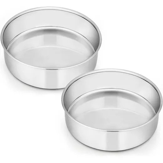 HOMIKIT Backformen Set rund 16 cm 2er aus Edelstahl Kuchenform