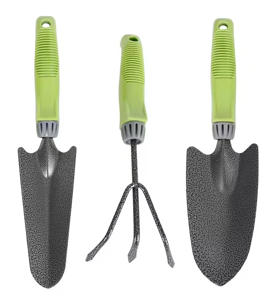 BURI Gartenwerkzeug Set 3 teilig Kelle Schaufel Grubber Hacke
