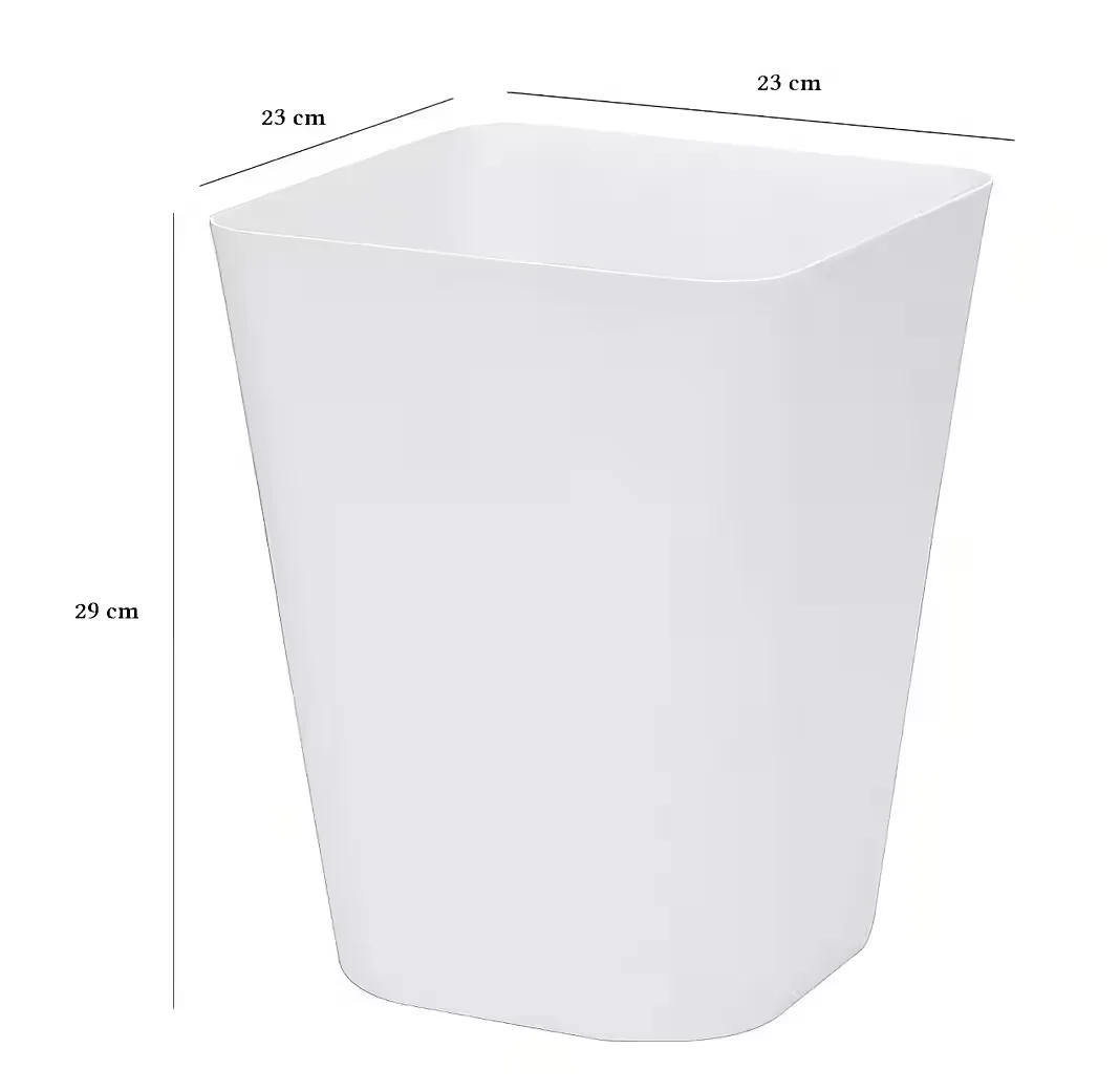 SINOBA Papierkorb 6102 eckig moderner Mülleimer Papiereimer für Büro