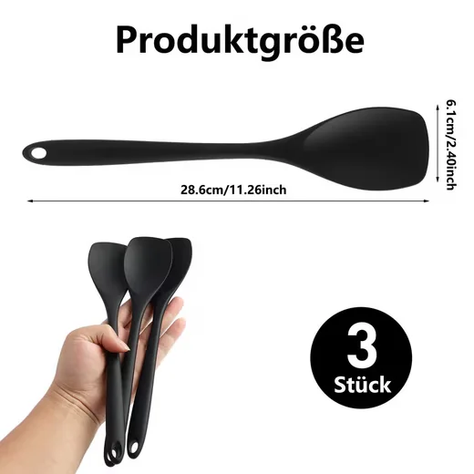 FOUORTUNATE-BEE Kochlöffel Set 3-teilig hitzebeständig ergonomisch